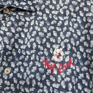 Johnnie O print golf polo XL wolf creek logo